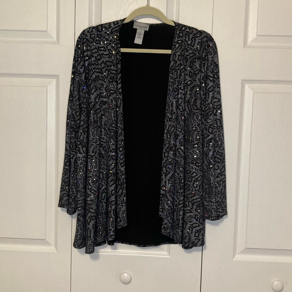 Catherine’s Sequin Open-front Cardi